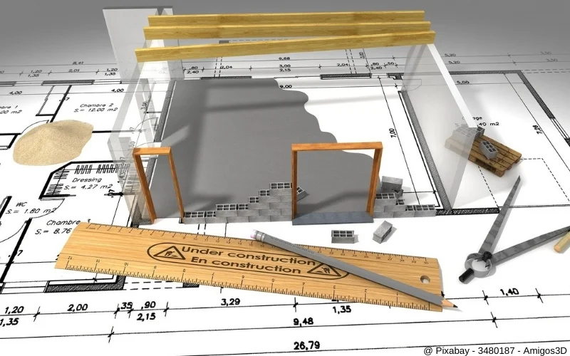 Skizze eines Hauses - aus dem Artikel - Elemente der Projektentwicklung bei Immobilienprojekten